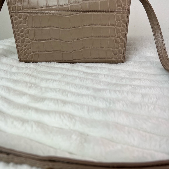 Demellier Stone Croc effect Leather Crossbody - Picture 4 of 5